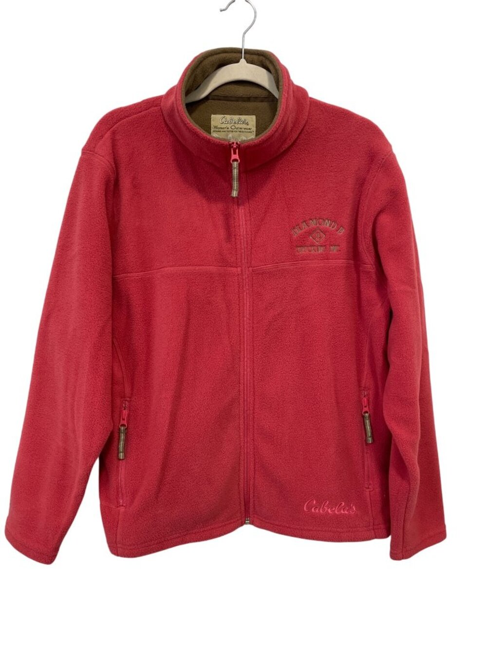 Cabelas Fleece Jacket XL Full Zip Diamond B Trucking INC Cozy Outerwear Gorpcore